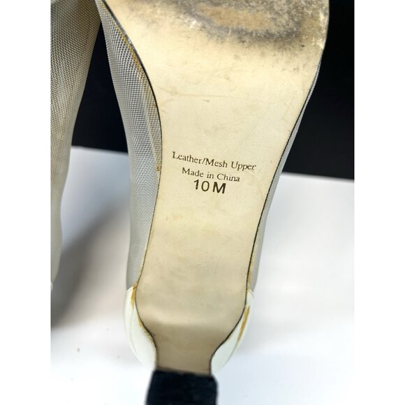 J Renee Joy Pumps Womens Sz 10 N Narrow Fabric Beads Uppers Sequins Off White - Picture 9 of 16